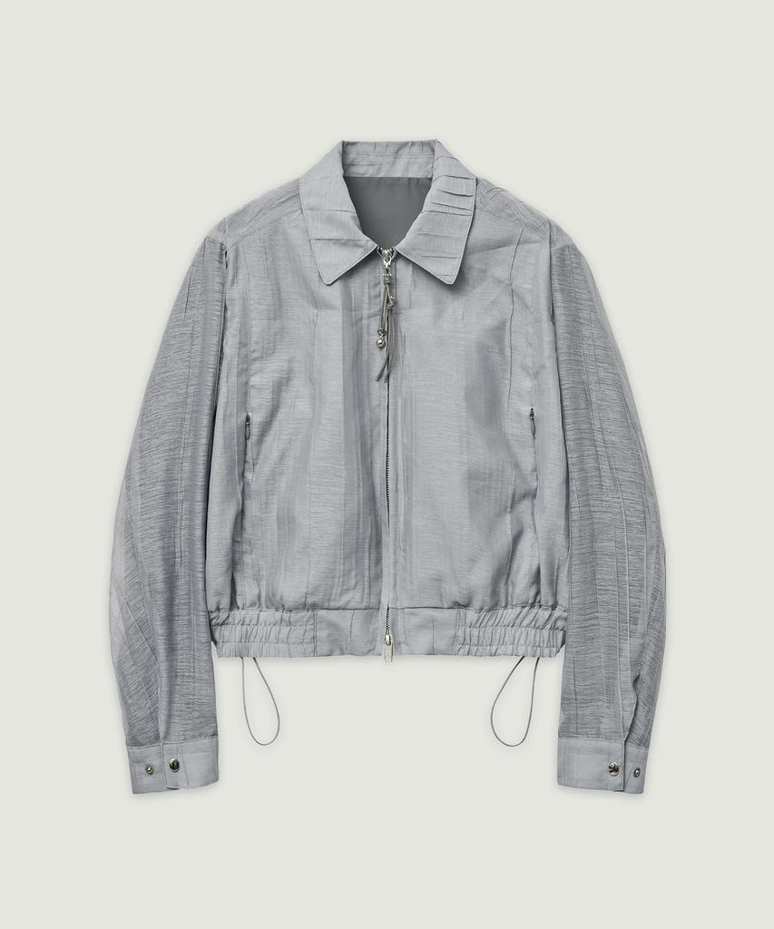 LMOOD WOMEN Twizzler Organza Blue Jackets Gray