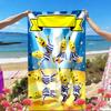 Bananas in Pyjamas Print Beach Towel, Versatile Lightweight Absorbent Beach Towel for Pool Surf Yoga Bathroom, Perfect Birthday Holiday Gift