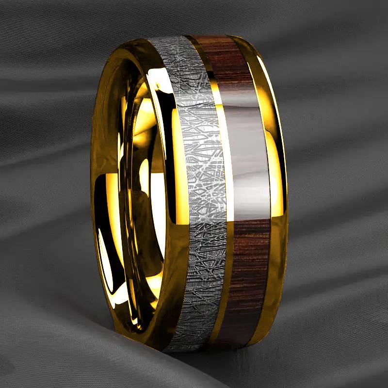 Кольца с инкрустацией из синего абалона для мужчин, 8 мм черные матовые мужские кольца из нержавеющей стали, свадебное украшение в подарок