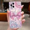 Phone Case For OPPO Find X3/Find X3 Pro Butterfly Bow Protective Casing Transparent Soft Silicone TPU Cover