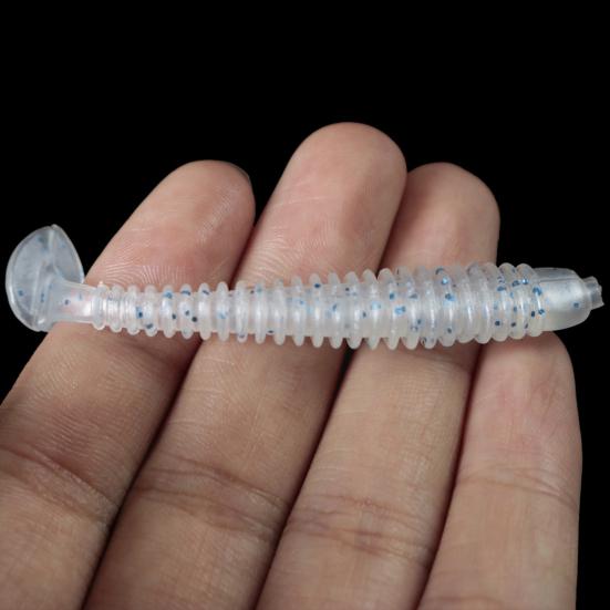 20Pcs Fishing Lures Soft Baits with T-Tail Vibrant Color Mini Size Portable Flexible Fake Lures Artificial Baits