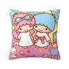 Пользовательские наволочки с мультяшными персонажами Sanrio Little Twin Stars Кики и Лала, мягкая нордическая декоративная подушка для автомобиля, дивана