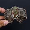 Dragon Blood Gemstone Pure Copper Wire Wrapped Handmade Cuff/ Bangle Jewelry