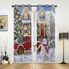 Рождественские оконные шторы, декор для дома, спальни, кухни, гостиной, рождественские украшения, рождественские подарки, Navidad Natal, Новый год 2023