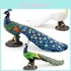Реалистичная ПВХ скульптура павлина, украшение, фигурка дикой природы для декора гостиной