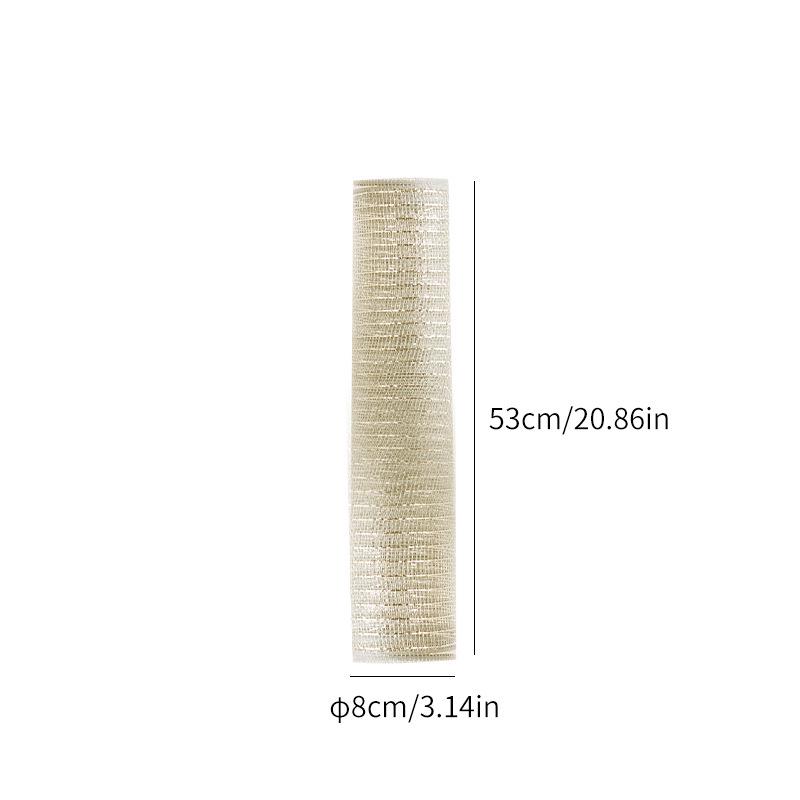 Gold & Silver Christmas Tree Decorations: Mesh Ribbon & Ornaments