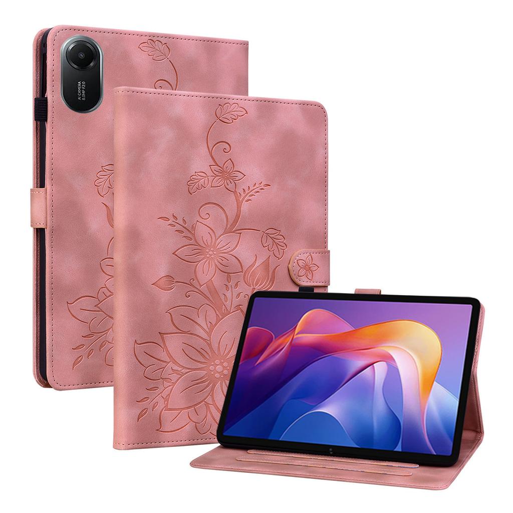 Emboss PU Leather Stand Case for Xiaomi Redmi Pad 2 2025 11.0 Inch Model 25040RP0AG 25040RP0AI with Card Slots Cover Shockproof