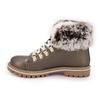 Grainy Leather Boots with Faux Fur Women LES TROPEZIENNES PAR M.BELARBI