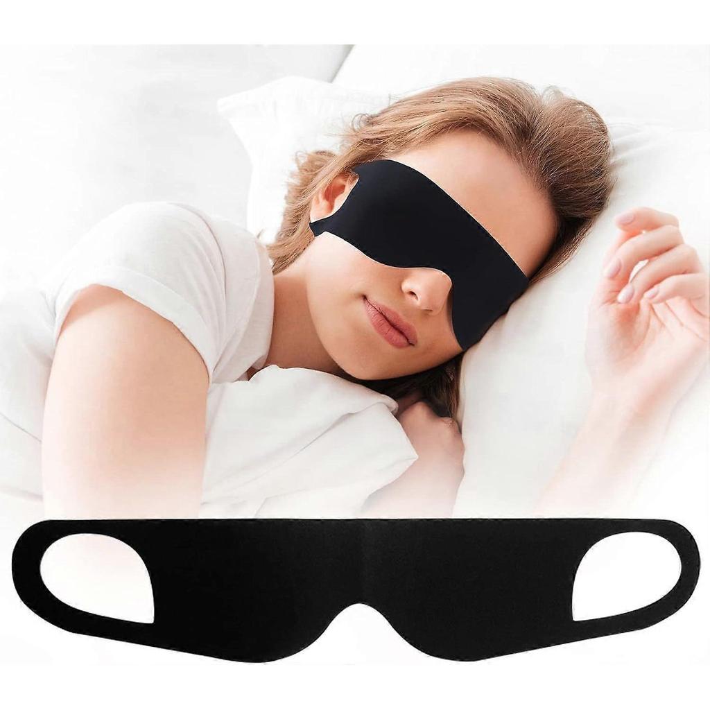 Zero-pressure sleep mask - Lightweight and breathable, this light-blocking eye mask features ear-loop elastic straps, suitable for various sleeping po