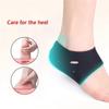 Увлажняющие носки для пяток 2 пары спа-носков без пальцев на гелевой подкладке для заживления и лечения сухих и потрескавшихся пяток во время сна (черный)
