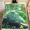 Bulbasaur Warm Flannel Blanket Print Design for Sofa Bed Chair Outdoor Travel.-TING
