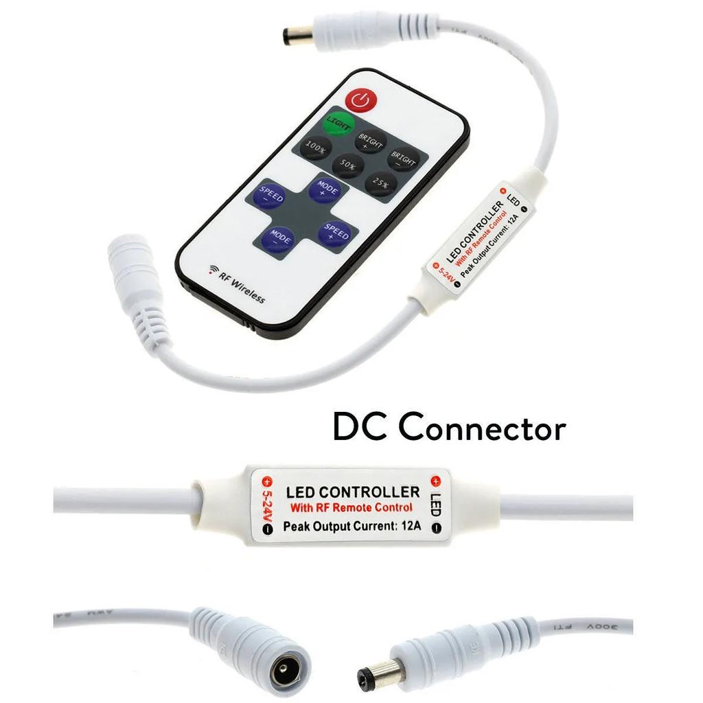 Контроллер регулировки яркости светодиодов Мини RF беспроводной пульт дистанционного управления 12A 11-клавишный диммер для светодиодной строки