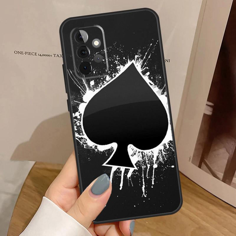 Пики Покер Игральные Карты Туз Художественный Чехол Для Samsung Galaxy A33 A53 A13 A54 A34 A14 A56 A36 A16 A06 A12 A32 A52 A35 A17 A15 A55
