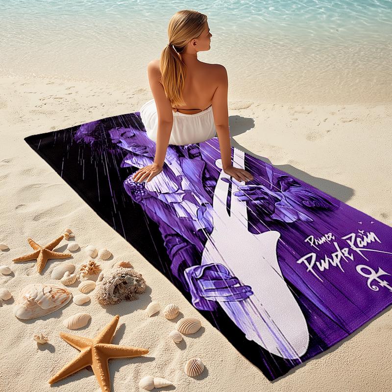 1pc Prince3 Beach Towel, Comfortable and Thick, and Swimming/Bath/Picnic/Camping Towel, Suitable for Seaside Beaches