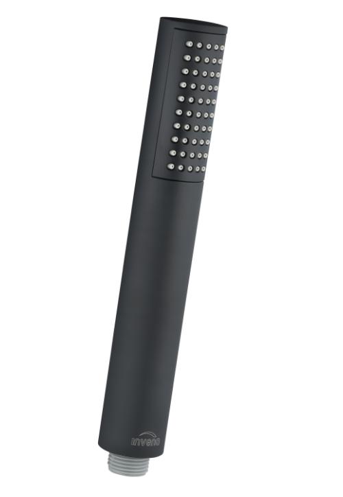 Siros Long Round Black Shower Head Handle
