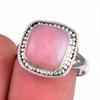 Natural Pink Opal Gemstone 925 Solid Sterling Silver Jewelry Ring Size 7.5 J4T81