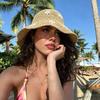 Straw Beach Sun Hat Flower Fisherman Cap Fashion Bucket Hat  for Women