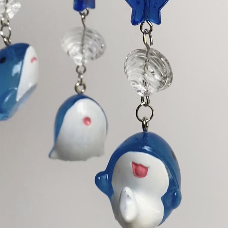 Y2K эстетический ремешок для мобильного телефона мультфильм акула мобильный телефон шнурок океан животное телефон цепочка для ключей для девочек кулон