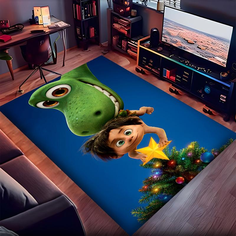 Good Dinosaur Polyester Carpet, Soft Indoor Mat for Office Chair, Living Room, Computer Desk - Decorative Home Office Rug Design