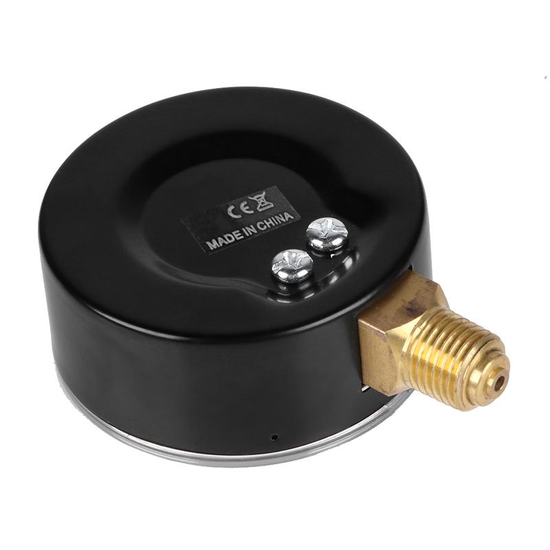6 Bar Compressor Compressed Air Pressure Gauge 1/4 NPT Air Compressor High Strength Pressure Gauge 2.3 Face