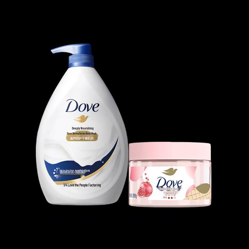 Dove Pomegranate Milk Moisturizing Scrub & Shower Gel Set