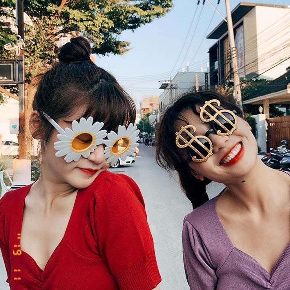 Товары для вечеринки Форма подсолнуха Цветочные очки Фотоаксессуары Очки Очки с большой оправой Декоративные очки