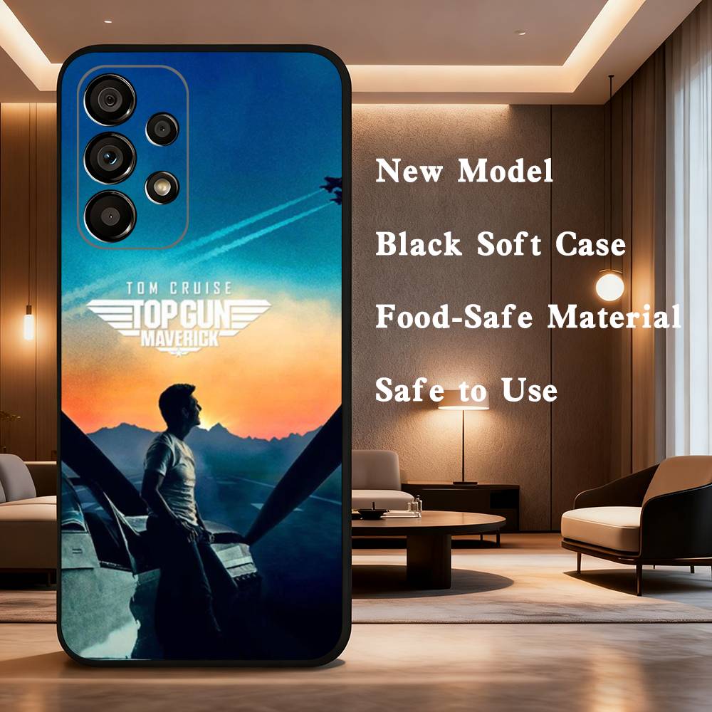 Movie T-Top G-Gun M-Maverick  Phone For Samsung Galaxy A53,31,52,72,41,22,73,32,71,Note,J7,8,9,5G Soft Black Silicone Case