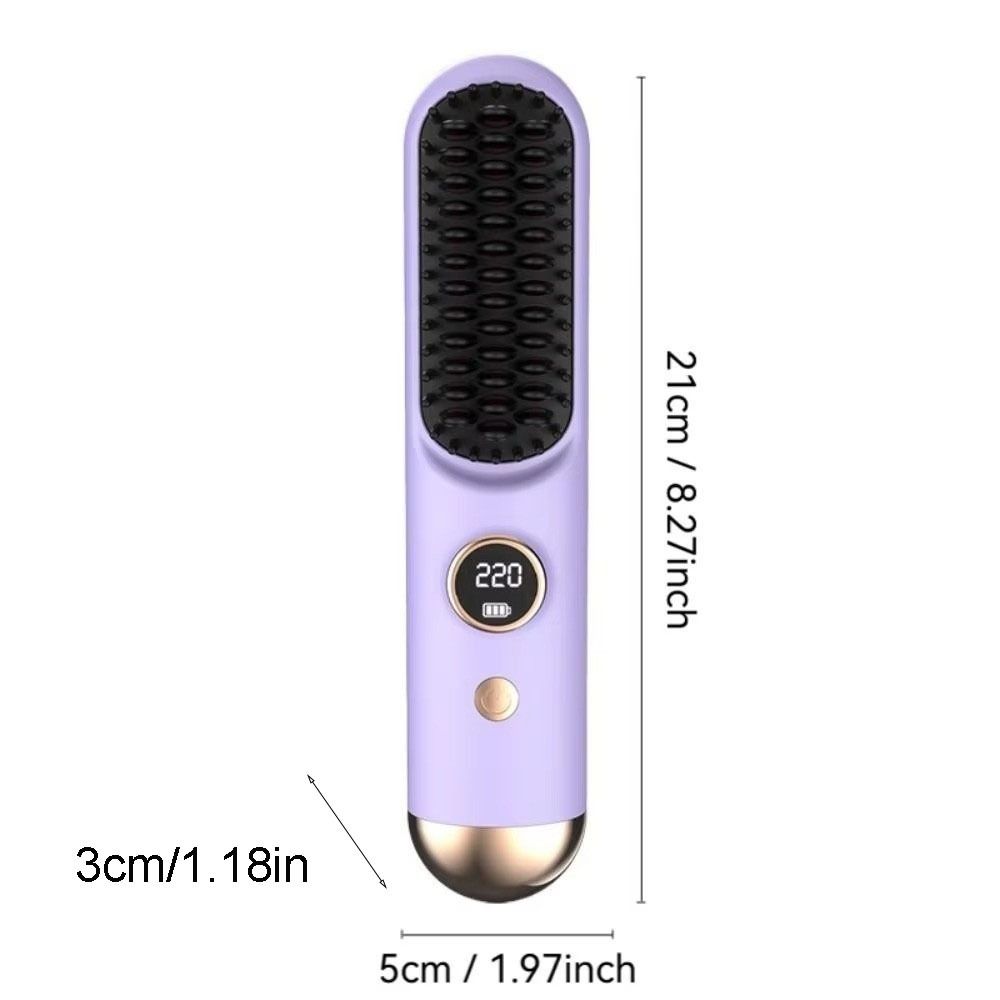 120-220C° Heating Comb 9 Temp Settings USB Charging Hair Brush Home Use