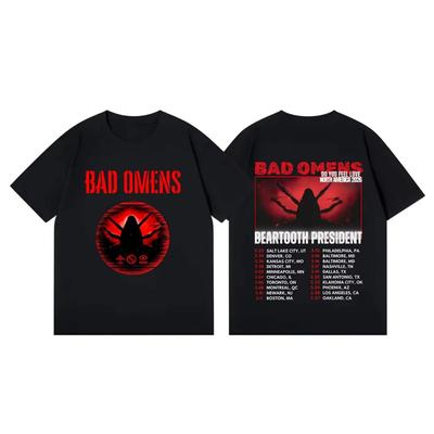 Bad Omens Футболка с принтом Do You Feel Love Tour 2026 Мужская и Женская Летняя Готическая Одежда Мода Хип-хоп Круглый Вырез Короткий Рукав Топ