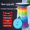 Adjustable Telescopic Folding Travel Stool - Portable Outdoor Seat for Queueing, Train, or Fishing.
