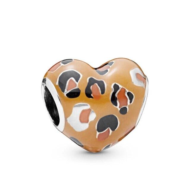 925 Sterling Silver Colorful Beads Transparent Shiny Row Clip Charm Fit Women Bracelet DIY Jewelry