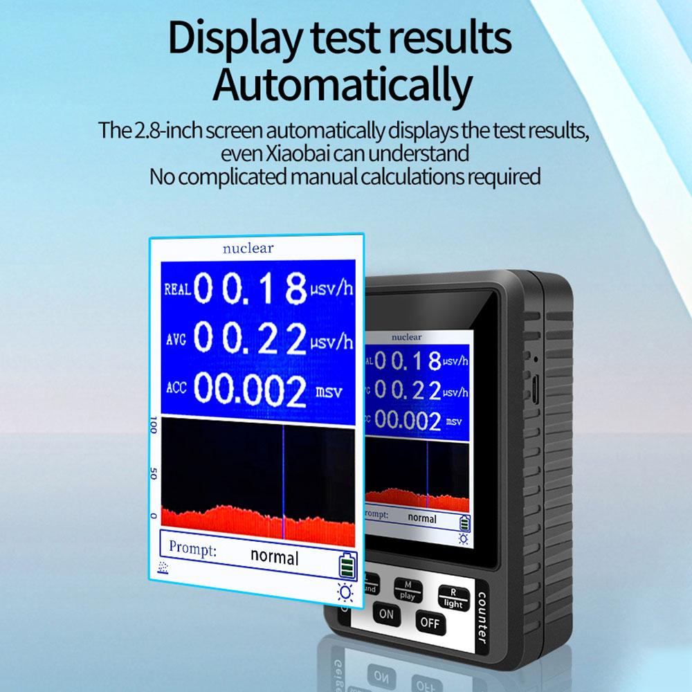 Портативный детектор ядерного излучения, портативный счетчик Гейгера, инструмент для обнаружения рентгеновских лучей, практичный бытовой радиоактивный тестер