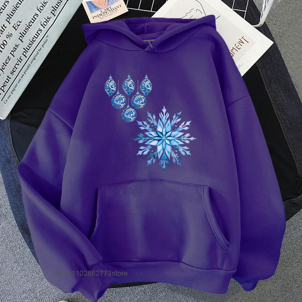 Худи Шинуазри Сине-белые Рождественские Толстовки Мужские Y2k Sudaderas Женские с Длинным Рукавом Kpop Одежда
