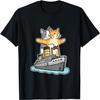 Смешной Титаник Кот RMS Корабль Мем Пара Шутки Мужчины Женщины Футболка