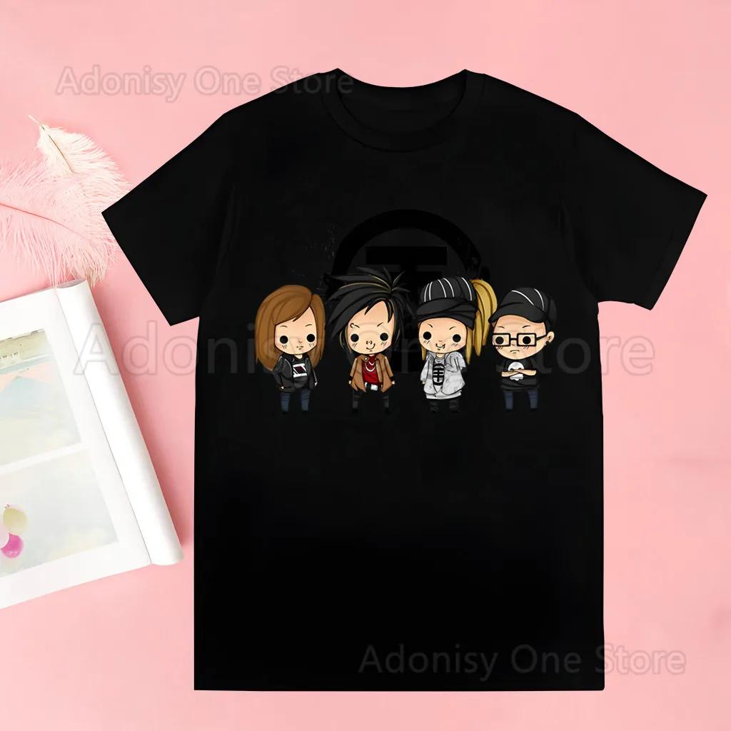 Rock Band Tokio Hotel Music Harajuku Print Unisex T-shirt Unisex Casual Shirt Short Sleeve Unisex T-shirt Graphic Printing