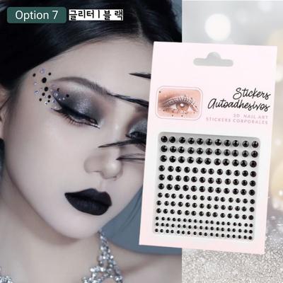 Shopper Crew Glitter Face Кубическая наклейка для лица Фестивальный макияж для вечеринки, 1 шт, 7) Блеск_черный