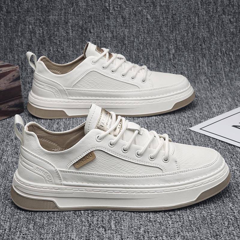 High Quality Casual Leather Shoes for Men Flats Black Shoes Brand White Male Office Work Shoes for Men Casua Sneakers 2024 New