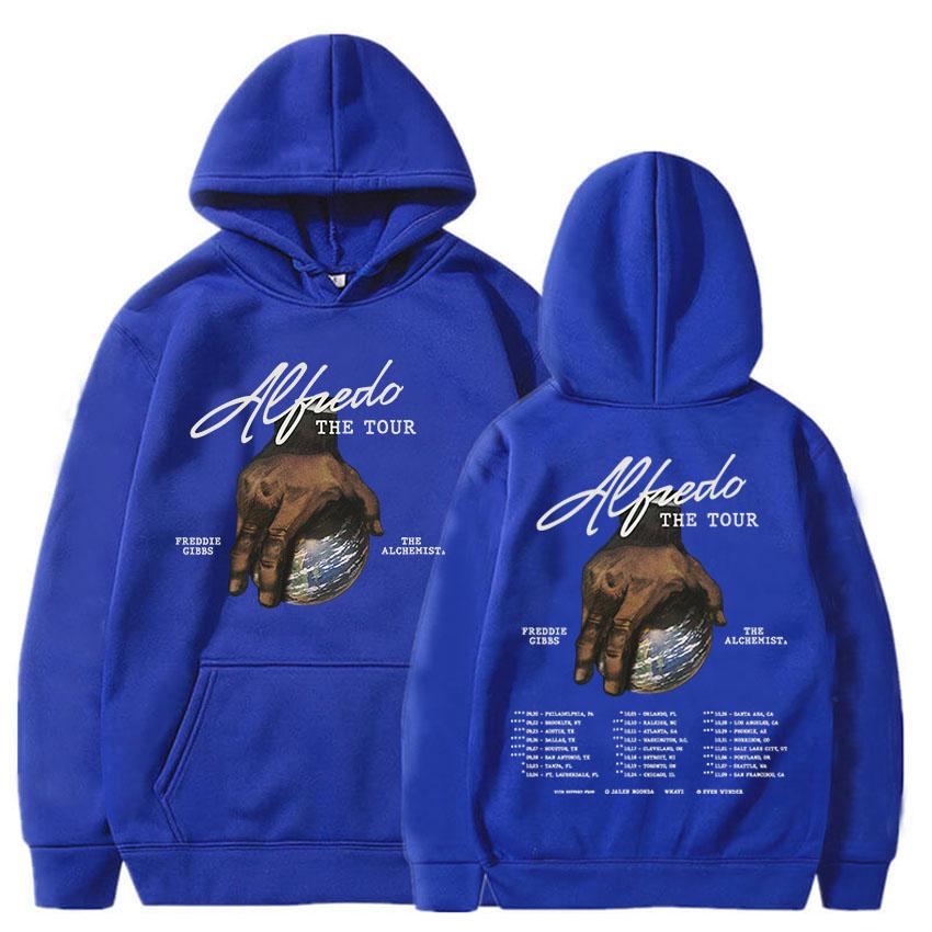 Толстовки Freddie Gibbs ALFREDO Tour Осень/Зима Свободные Толстовки с Капюшоном для Мужчин Теплый Флис Мужские Женские Пуловеры Уличная Одежда