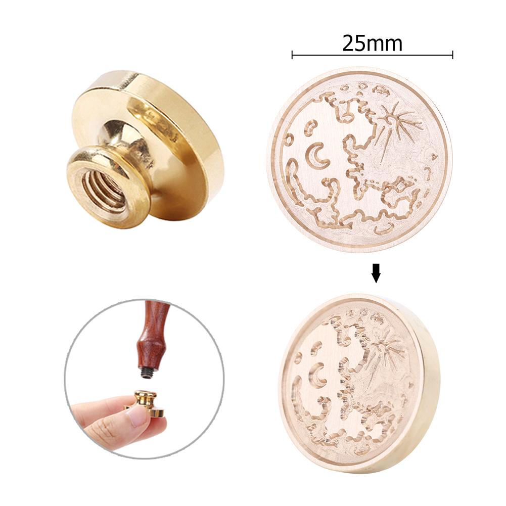 Космическая Луна Звезда Печать Штамп Голова Восковая Печать Штамп Антикварный Скрапбукинг Свадебные Приглашения Конверты Декоративное Ремесло