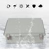 15"x11"x5.1 Inch Waterproof Electrical Junction Box, Grey Hinged Cover with Stainless Steel Latch, ABS Plasti Project Enclosure
