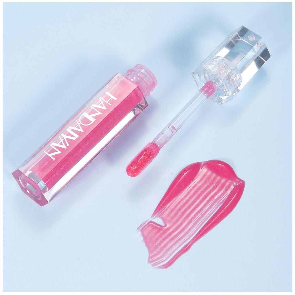 HANDAIYAN Перламутровый блеск для губ, легкая текстура, водостойкий, устойчивый к поту и не скатывающийся, подходит для ежедневных поездок на работу и вечеринок.