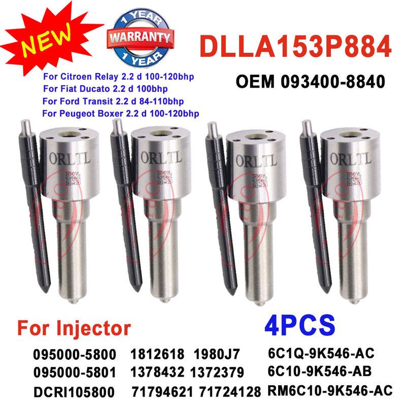 Free Shipping 4PCS DLLA153P884 Diesel Injector Nozzle 0934008840 Fuel 095000-5800 Auto 1378432 6C109K546AB 6C1Q9K546AC For FORD