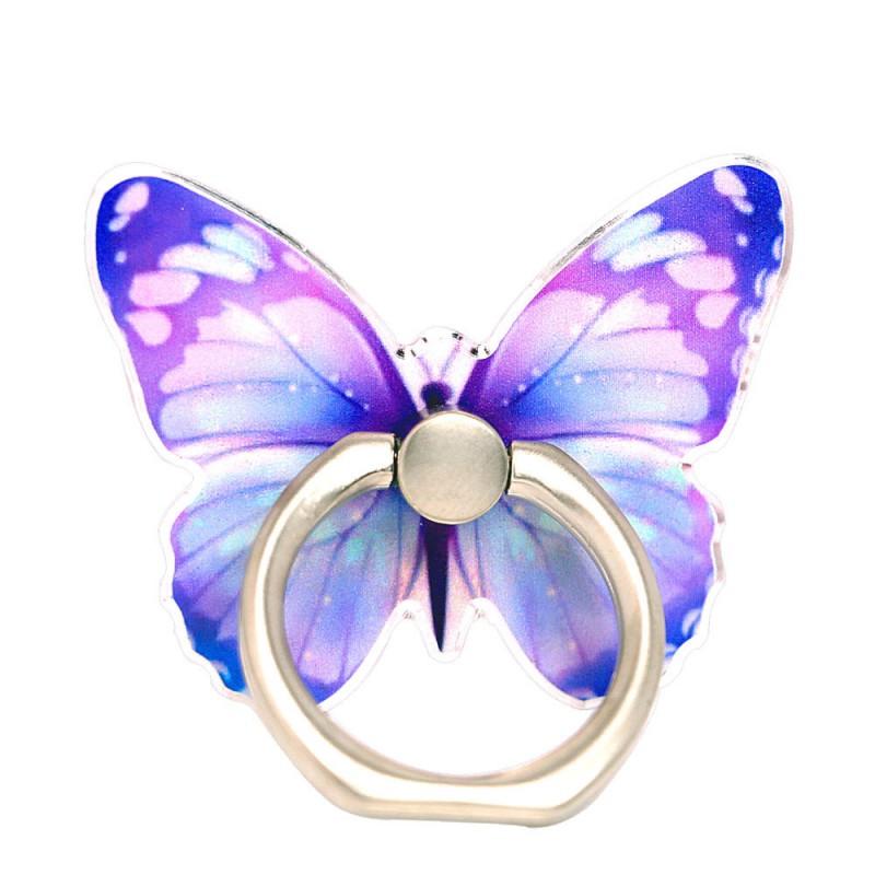 Cartoon Butterfly Painted Ring Holder Phone Grip Stand Mobile Devices