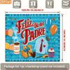 2D Father's Day Photography Backdrop with "Feliz Día del Padre" and Fun Dad Icons