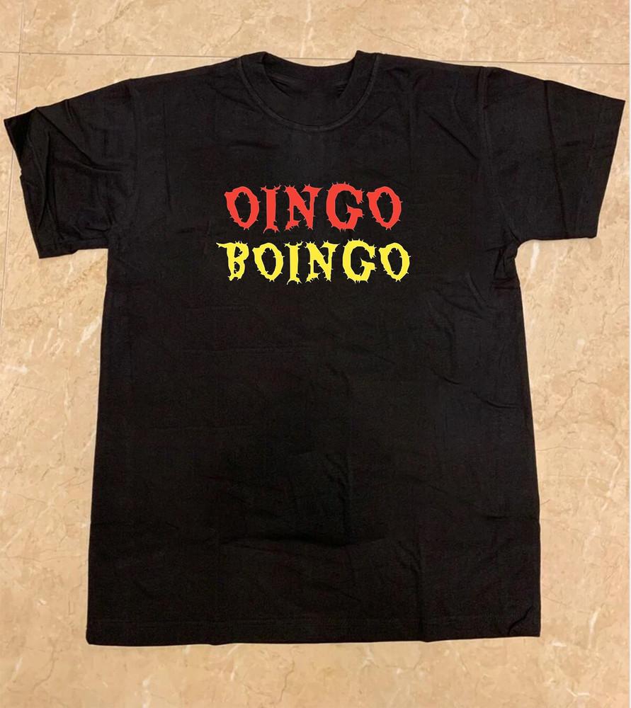Oingo Boingo Logo Black Cotton Shirt Full size S5XL Unisex T214 Unisex T-Shirt