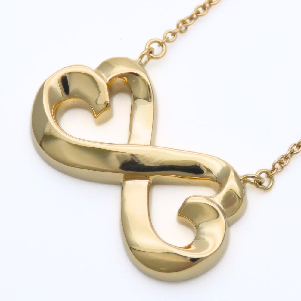 Used TIFFANY&Co. Necklace Double rubbing heart K18 yellow gold 5.9g Yellow Gold Paloma Picasso