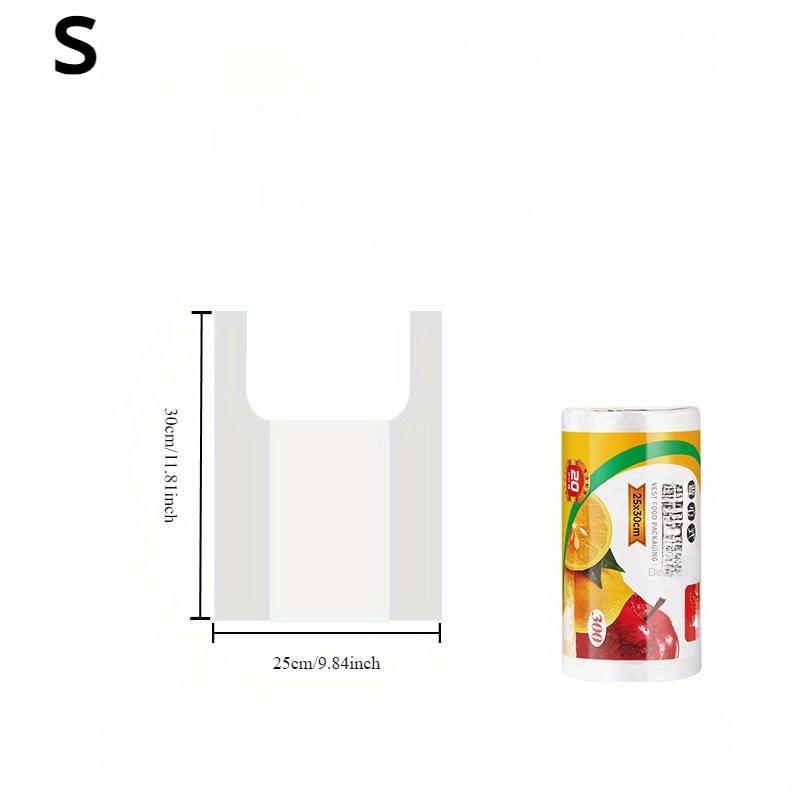 Набор из 300 прозрачных одноразовых пакетов для хранения продуктов, подходит для супермаркетов, магазинов шаговой доступности, кухонь и ресторанов
