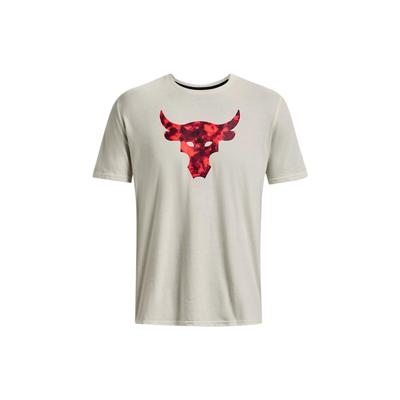 Футболка Project Rock Brahma Bull с винтажным принтом и круглым вырезом, мужские топы цвета слоновой кости 1361733-130