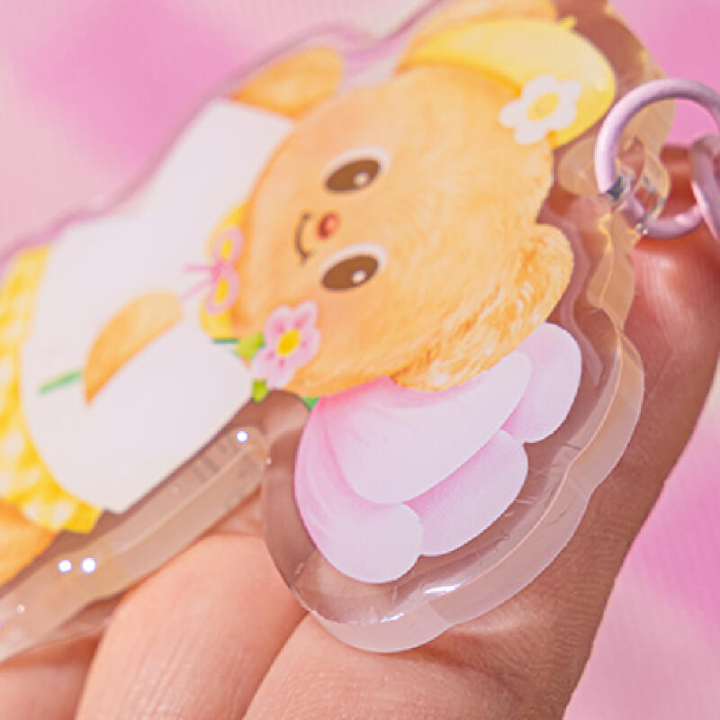 Ключница с милым персонажем Butterbear, 4-уровневый акриловый брелок