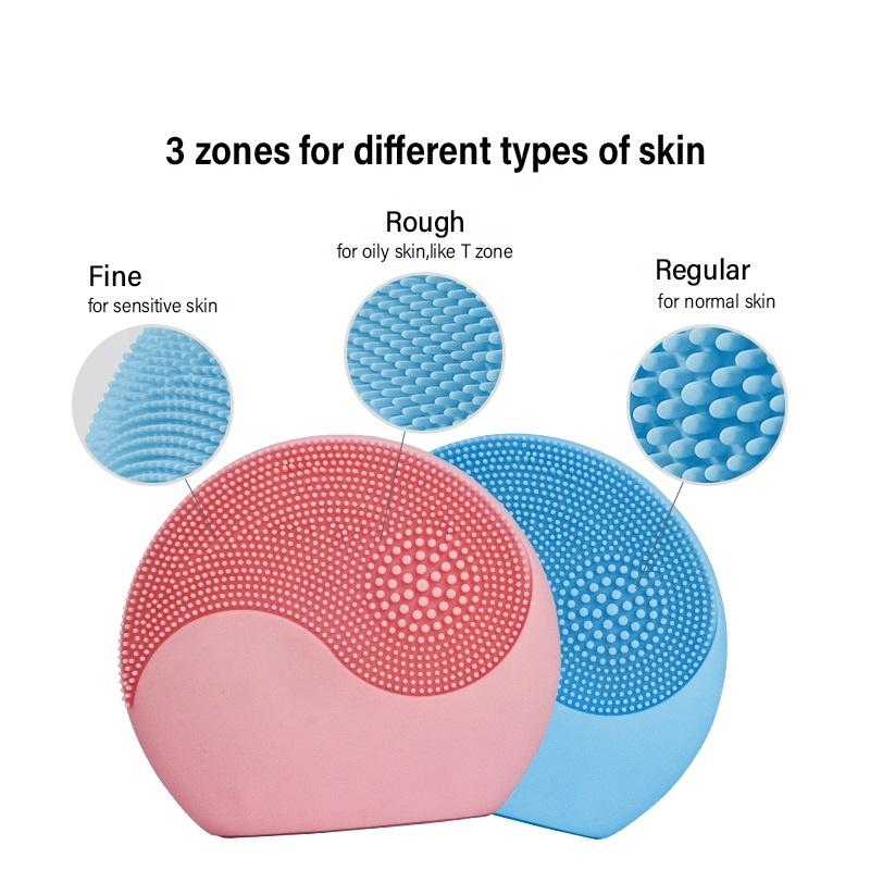 Custom Facial Exfoliator Sonic Electric Silicone Facial Cleansing Brush Skin Care Accessories